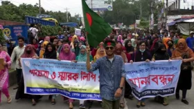Begum Rokeya University students protest for quota reforms