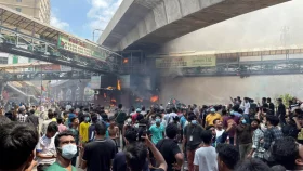 Mirpur 10 police box set ablaze amid quota reform protests