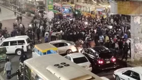 Now 7-college students block roads at Technical intersection