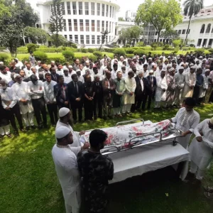 Funeral of ex-law minister Shafique Ahmed held at Supreme Court