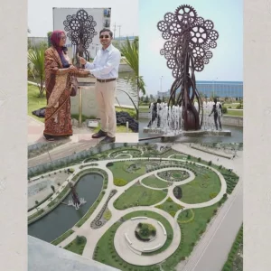Industrial sculpture ‘The Industrial Tree’ unveiled at Comilla economic zone