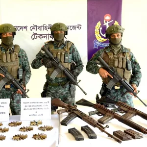 Navy seizes foreign firearms, ammunition and yaba in Teknaf drive