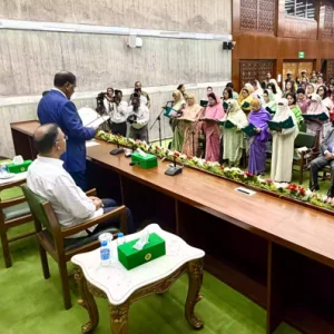 49 reserved seats for women MPs sworn in; NCP's nominee not yet