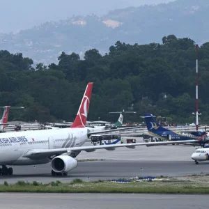 Turkish Airlines plane evacuated after landing gear fire in Nepal