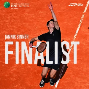 Sinner completes Medvedev win and passage into Italian Open final