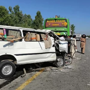 17 dead, 10 injured in Pakistan as van hits parked bus