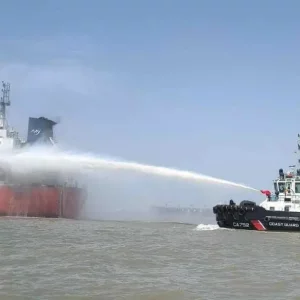 Oil tanker catches fire at Chittagong outer anchorage