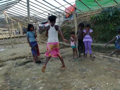 Halima Khatun and her three daughters had to flee from Myanmar as violence spilled over their village by August 27, and when the next day Halimas husband was picked up by the Myanmar military | Manik Miazee/Dhaka Tribune