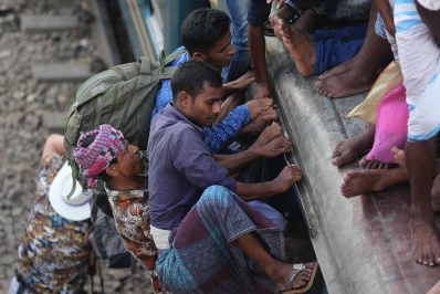 According to Kamalapur Railway Station authorities the Eid rush began on Thursday afternoon but intensified Friday morning | Syed Zakir Hossain/Dhaka Tribune