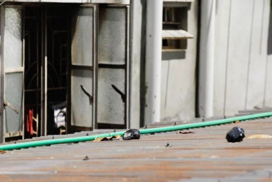 Some IEDs (improvised explosive device), believed to be used on the law enforcement agency personnel by the militants, are seen on top of a shed right beside the Narayanganj house DHAKA TRIBUNE/MAHMUD HOSSAIN OPU