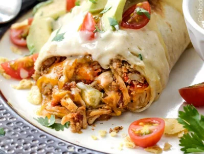 Quick And easy chicken burritos