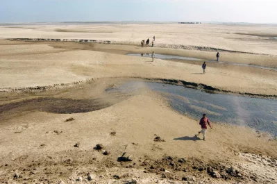 The once mighty Brahmaputra is impossible to recognize in Nilphamari