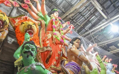 A Durga Puja mandap in Chittagong | Anwar Hussain/Dhaka Tribune