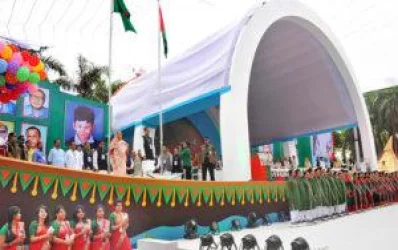 PM Sheikh Hasina released balloons and pigeons to inaugurate the 20th National Council. Photo: Yasin Kabir Joy/Dhaka Tribune