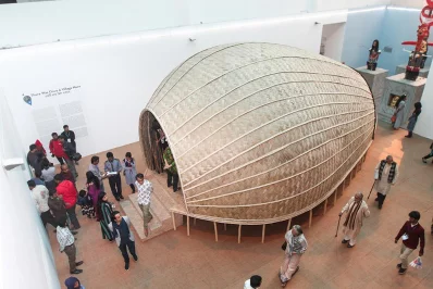 Some of the sessions at Dhaka Art Summit 2018 are being held inside the larger installations on display | Rajib Dhar/Dhaka Tribune
