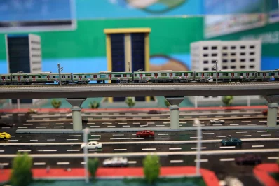 A model of the Dhaka Metro Rail project, which is still under construction, at Digital World 2017 | SYED ZAKIR HOSSAIN/DHAKA TRIBUNE