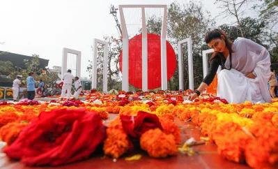 Flowers now flood the grounds that once ran with bloodrnPhoto: Mehedi Hasan/Dhaka Tribune