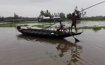Haors overflow in a flash flood triggered by heavy rain and onrush of hilly waters from across the border in Habiganj DHAKA TRIBUNE