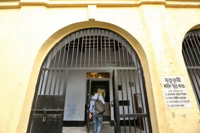 Entrance to a section of Bangabandhu Memorial Museum. The section particularly preserves and showcases different daily essentials used by four national leaders Syed Nazrul Islam, Tajuddin Ahmed, M Mansoor Ali and AHM Quamruzzaman who were brutally killed at this same spot inside the jail on November 3, 1975 Syed Zakir Hossain/Dhaka Tribune