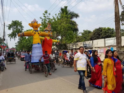 A Pohela Boishakh procession in Jashore on April 14, 2018 | Dhaka Tribune