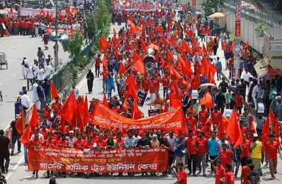 Worker groups and trade unions, political parties, different government and socio-cultural and professional organisations have chalked out elaborate programmes for observing the day. Photo: Mahmud Hossain Opu/Dhaka Tribune