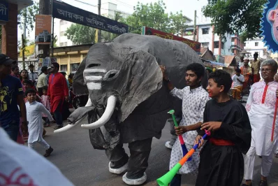 A Pohela Boishakh procession in Narsingdi on April 14, 2018 | Dhaka Tribune