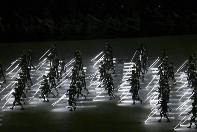 Performers take part during the opening ceremony REUTERS