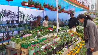 A five-day flower fair has kicked off at Moni Chottor in Rajshahi city on Friday, February 2, 2018. Nursery owners are showcasing common garden flowers such as dahlias, roses, jasmines, marigolds and orchids, offering a visual delight to the visitors || Dhaka Tribune