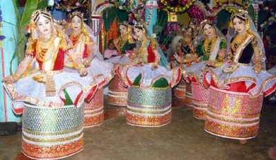 The Jormandap at Madhabpur is the centre stage of Ras Mela in Moulvibazars Kamalganj.  The u201cMoharasleelau201d, which is a dance drama depicting the vignettes from Lord Shri Krishnas life, is going to be performed here all night long on next Saturday.  the photo shows a moment from last years Moharasleela || File Photo