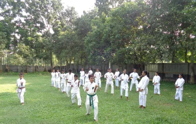 The children learn karate and self-defence. Some of the kids have won gold medals in karate competitions in Nepal | DHAKA TRIBUNE