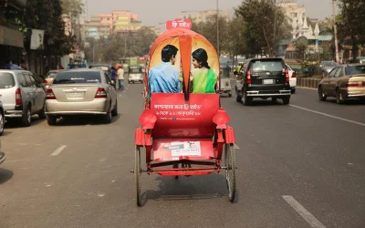 Rickshaws bearing special promotional offers for couples on Valentines Day have been spotted sporadically across the city | Syed Zakir Hossain/Dhaka Tribune