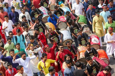 Pohela Boishakh - Unescos recognition of the Mongol Shobhajatra as an Intangible Cultural Heritage added more colour to the procession. . SYED ZAKIR HOSSAIN/DHAKA TRIBUNE