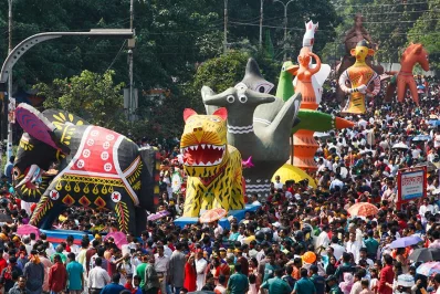Pohela Boishakh - Thousands of people take part in the annual Mongol Shobhajatra procession on the Dhaka University campus welcoming Pohela Boishakh on April 14, 2017 MEHEDI HASAN/DHAKA TRIBUNE