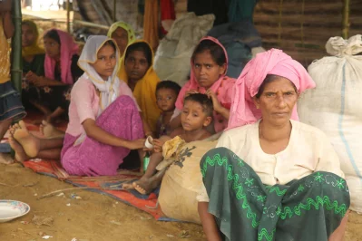 Found space  - This Rohingya family has recently been allocated space in Bhalukhali shelter in Coxu2019s Bazaru2019s Ukhia. The photo was taken on September 7, 2017 | Syed Zakir Hossain/Dhaka Tribune