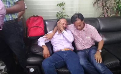 Relatives of a passenger who was believed to have been killed in the plane crash react  Mahmud Hossain Opurn