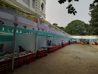 Stalls selling different types of traditional pithas and desserts | Mahmud Hossain Opu/Dhaka Tribune