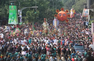The Mangal Shobhajatra on the occasion of Pohela Boishakh on April 14, 2018 | Syed Zakir Hossain/Dhaka Tribune