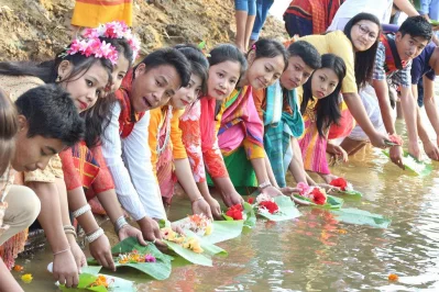 In Rangamati, the Tripuras celebrate Boisabi as Boisuk and the Marmas as Sangrai | Dhaka Tribune