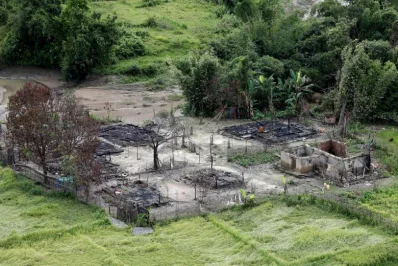 Aerial view of a burned Rohingya village near Maungdaw, north of Rakhine state, Myanmar | Reutersrn