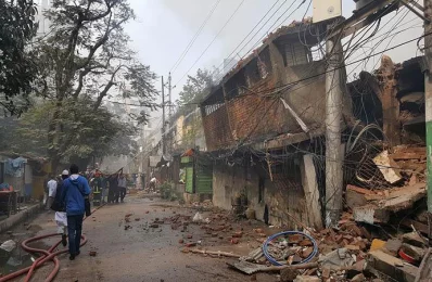 Part of the damage done by the fire at DNCC Kitchen market ARIFUR RAHMAN RABBI/DHAKA TRIBUNE