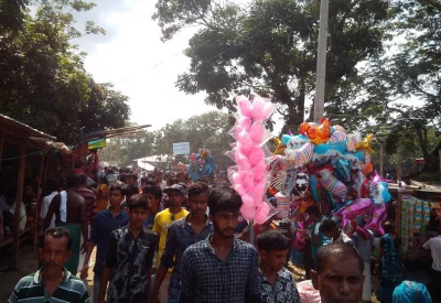 The main feature of the fair is pujas and prayers, but different stalls showcasing handicraft products made from bamboo and cane, potteries, toys and famous sweets add more fanfare to the event