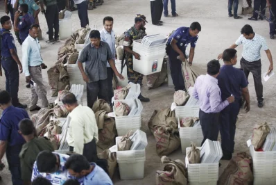 With the time for voting rapidly approaching, no one involved in the preparations had time to stand still | Mehedi Hasan/Dhaka Tribune
