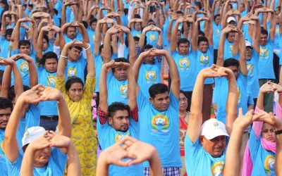 Indian Prime Minister Narendra Modi is famous for his devotion to practising yoga and making it a routine practice | Syed Zakir Hossain