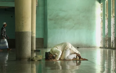A solitary man offers his prayers on the morning of Eid-ul-Fitr, one of the most significant Islamic celebrations around the world | Rajib Dhar/Dhaka Tribune