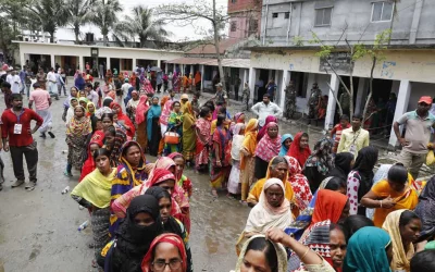 The Gazipur polls are crucial for the residents. No amount of discomfort, neither in waiting in long lines nor the rain, could dissuade the voters | Mehedi Hasan/Dhaka Tribune