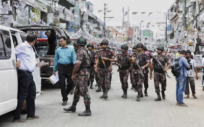 Security forces remain vigilant during the Gazipur polls to ward off untoward incidents | Mehedi Hasan/Dhaka Tribune