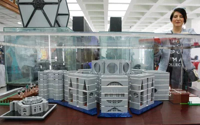 A trophy-size LEGO diorama of the Jatiya Sangsad building on display at ToyCon 2018 on July 20, 2018 | Mahmud Hossain Opu/Dhaka Tribune