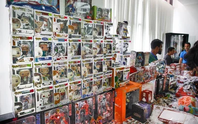 Stacks of Funko Pop vinyl figurines and bobbleheads for sale at at ToyCon 2018 on July 20, 2018 | Mahmud Hossain Opu/Dhaka Tribune