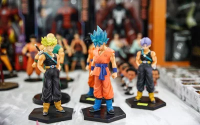 Action figures of popular Dragonball Z characters Goku and Trunks on display at ToyCon 2018 on July 20, 2018 | Mahmud Hossain Opu/Dhaka Tribune
