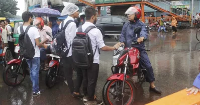 As you can see, Im wearing a helmet and heres my licence and registration.nPlease ride on.nA remarkable display of civic cooperation in a very long time | Mehedi Hasan/Dhaka Tribune